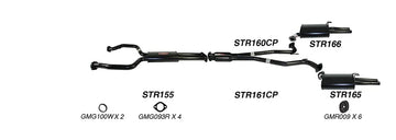 Redback 2 1/4" Dual Exhaust for Holden Commodore VE/VF V6 Ute - Brixton 4x4 - Buy Online Now!